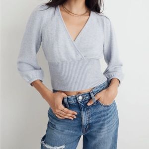NWT Madewell Wrap V-Neck Sweater in Coziest Yarn